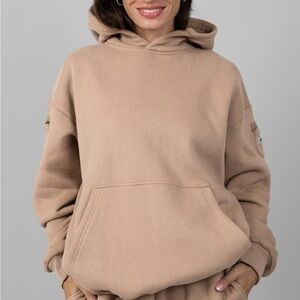 Comfrt Tan Travel Oversized Hoodie